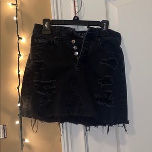 Black mini jean skirt from American eagle